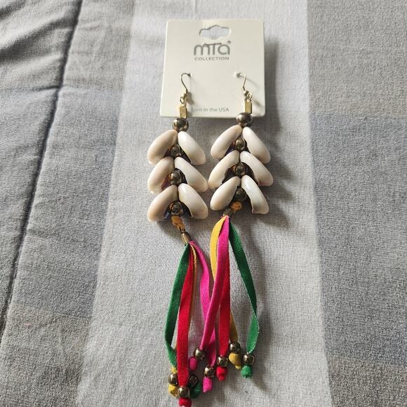 Mia Collection By‎ kim Min Sun Earrings Seashells multicolor multicolor dangle - Picture 1 of 2